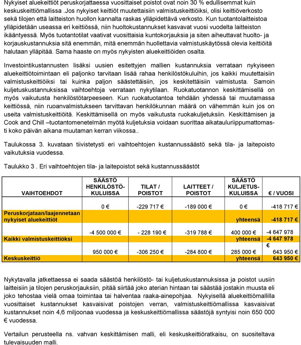 Kun tuotantolaitteistoa ylläpidetään useassa eri keittiössä, niin huoltokustannukset kasvavat vuosi vuodelta laitteiston ikääntyessä.