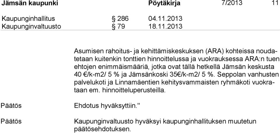 2013 Kaupunginvaltuusto 79 18.11.