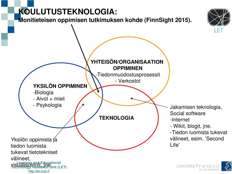 tietotekniset välineet, visualisoinnit, jne.