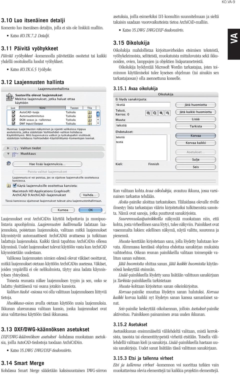 DWG DWG/DXF-tiedonsiirto. 3.