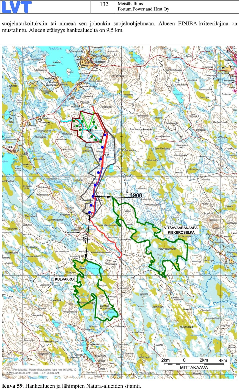 Alueen FINIBA-kriteerilajina on mustalintu.