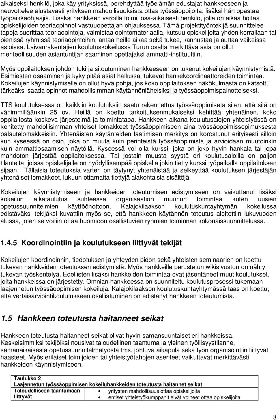 Tämä projektityöntekijä suunnittelee tapoja suorittaa teoriaopintoja, valmistaa opintomateriaalia, kutsuu opiskelijoita yhden kerrallaan tai pienissä ryhmissä teoriaopintoihin, antaa heille aikaa