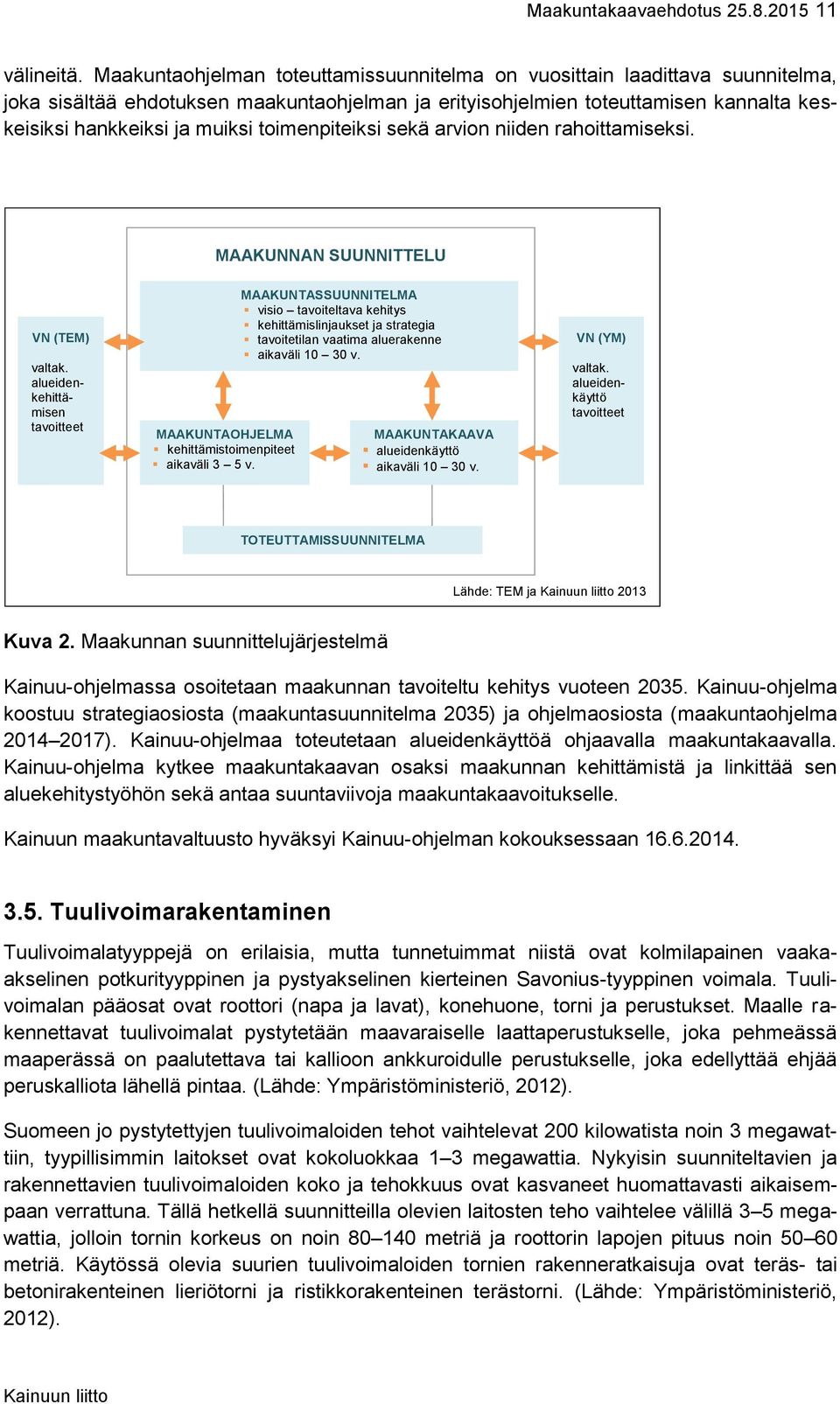 toimenpiteiksi sekä arvion niiden rahoittamiseksi. MAAKUNNAN SUUNNITTELU VN (TEM) valtak. alueidenkehittämisen tavoitteet MAAKUNTAOHJELMA kehittämistoimenpiteet aikaväli 3 5 v.