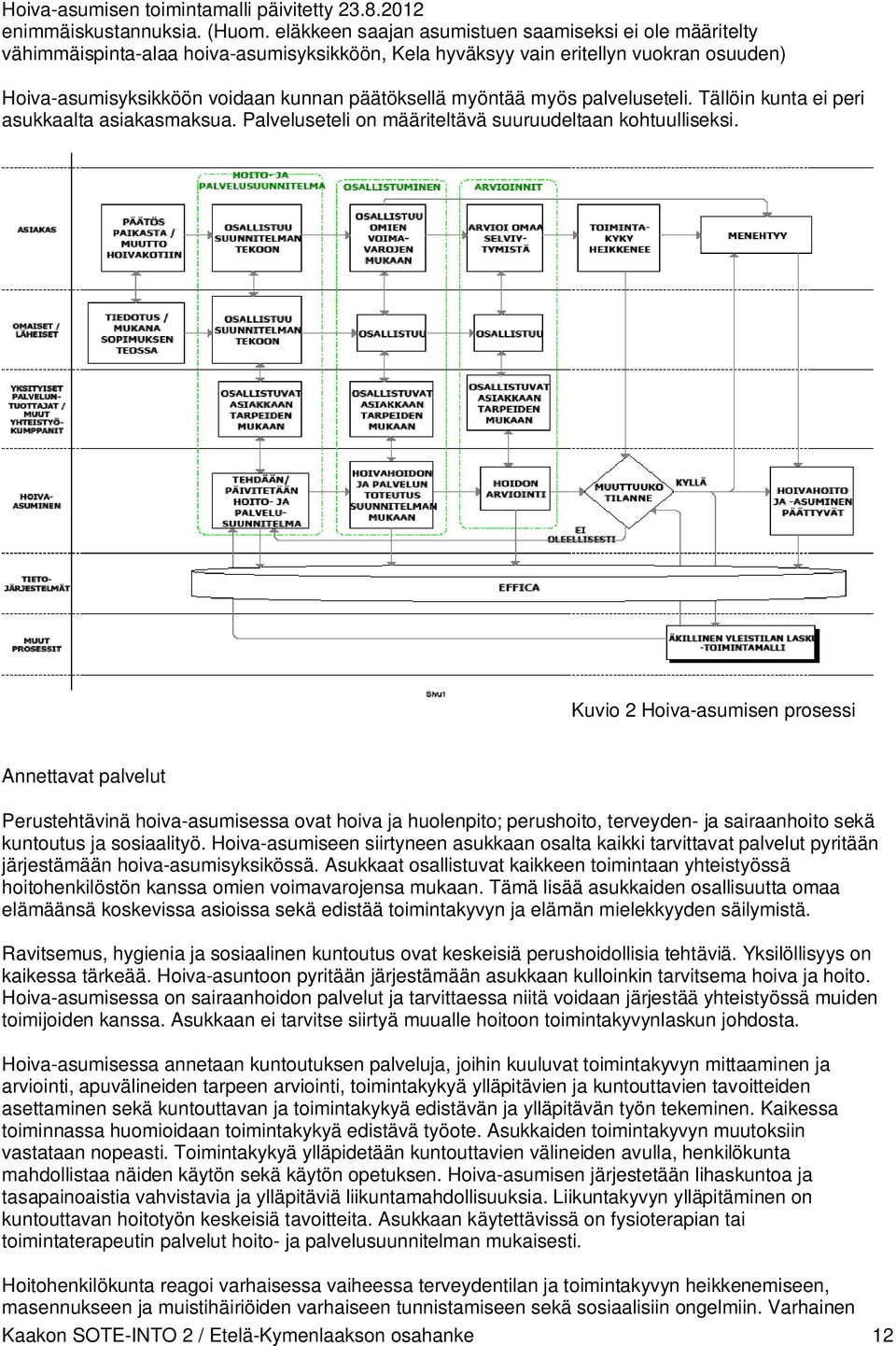 myöntää myös palveluseteli. Tällöin kunta ei peri asukkaalta asiakasmaksua. Palveluseteli on määriteltävä suuruudeltaan kohtuulliseksi.