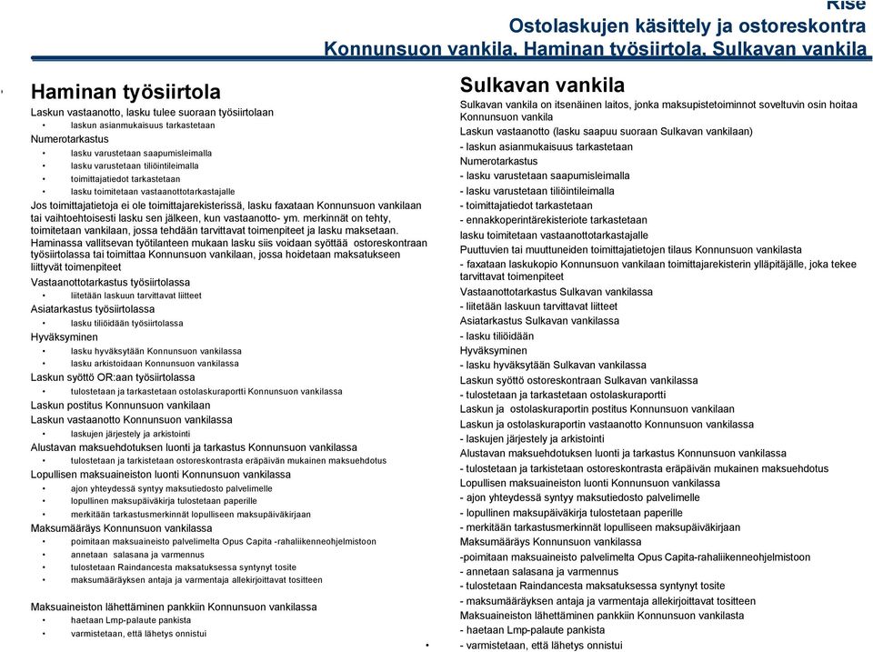 osin hoitaa Konnunsuon vankila Laskun vastaanotto (lasku saapuu suoraan Sulkavan vankilaan) - laskun asianmukaisuus tarkastetaan Numerotarkastus - lasku varustetaan saapumisleimalla - lasku