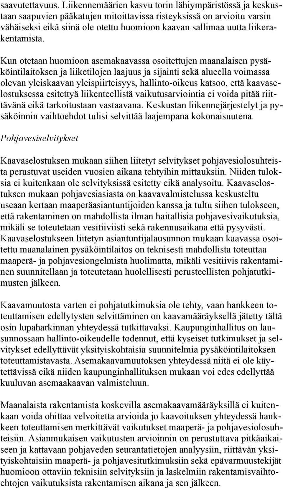 liikerakentamista.