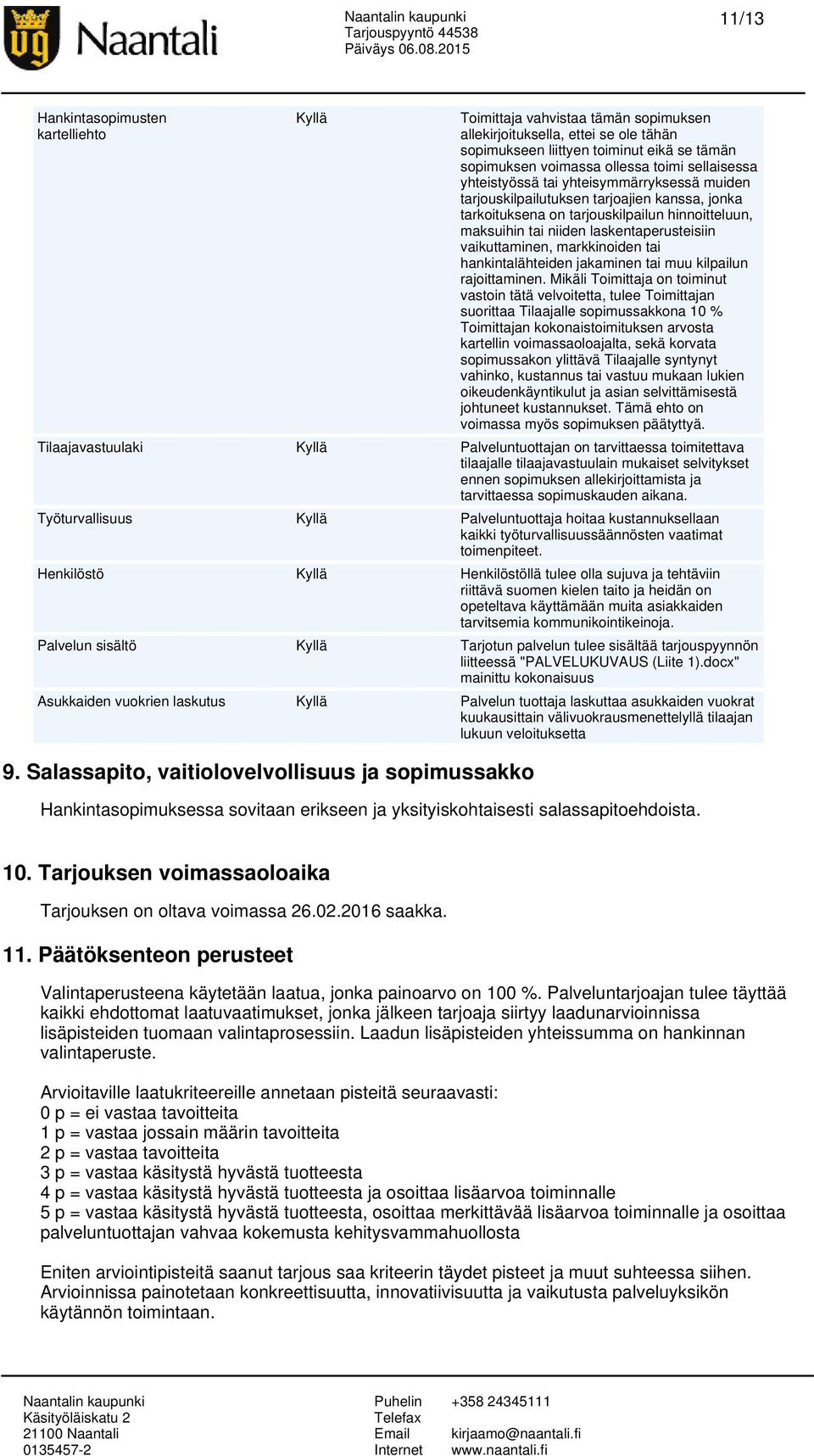 vaikuttaminen, markkinoiden tai hankintalähteiden jakaminen tai muu kilpailun rajoittaminen.