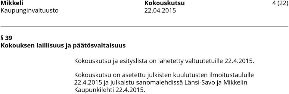 lähetetty valtuutetuille 22.4.2015.