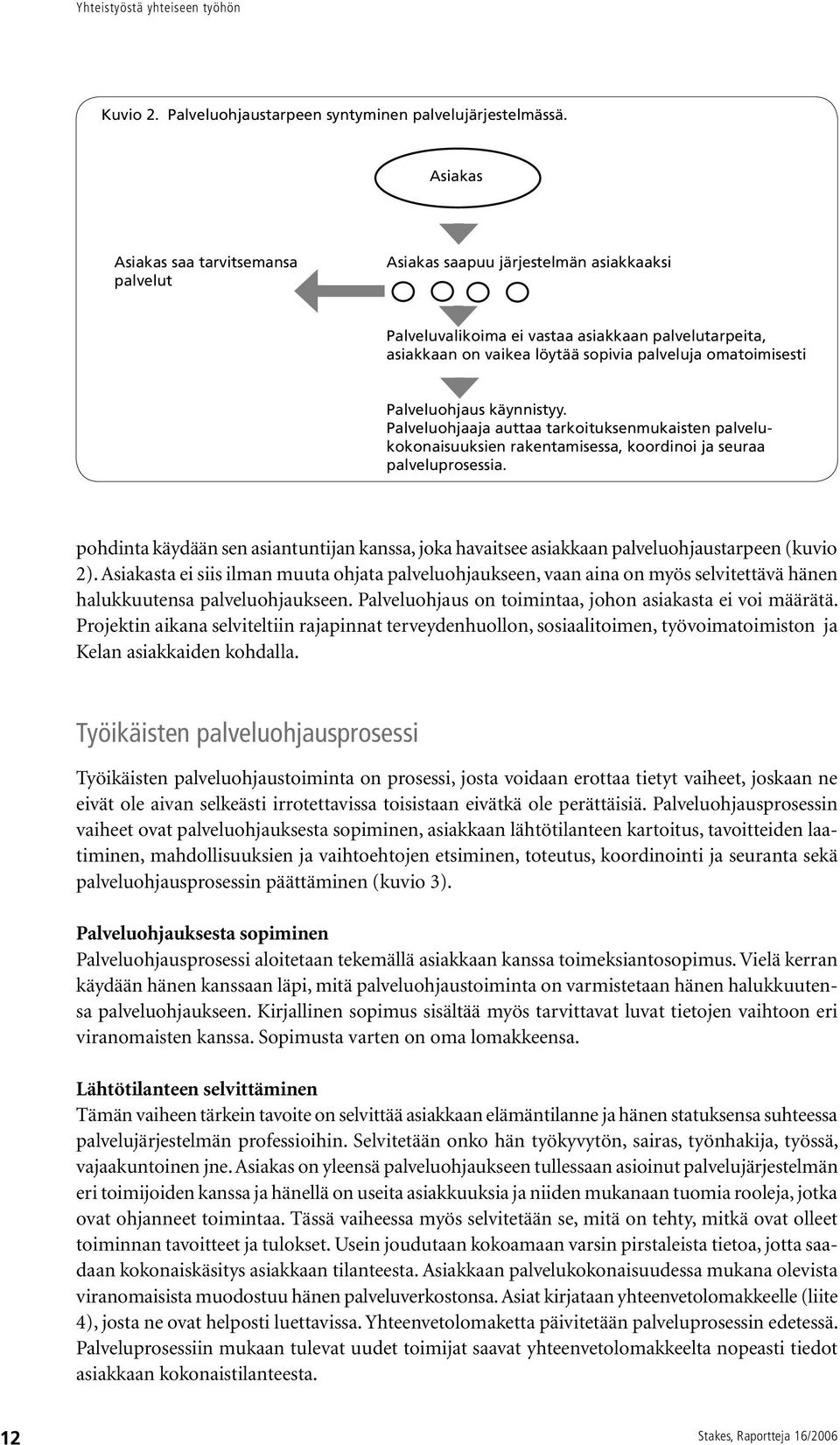 Palveluohjaus käynnistyy. Palveluohjaaja auttaa tarkoituksenmukaisten palvelukokonaisuuksien rakentamisessa, koordinoi ja seuraa palveluprosessia.