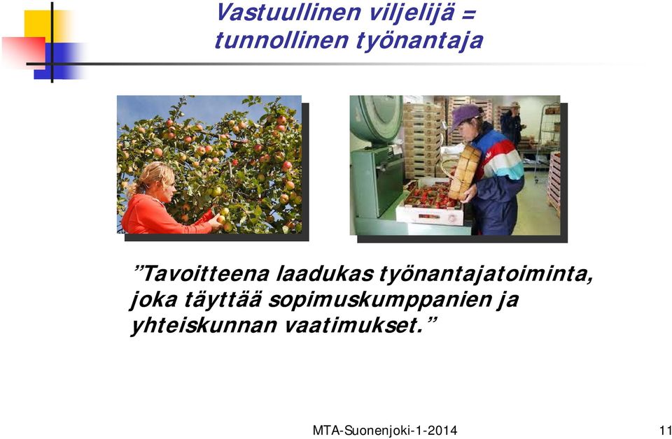 työnantajatoiminta, joka täyttää