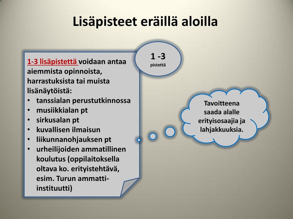 liikunnanohjauksen pt urheilijoiden ammatillinen koulutus (oppilaitoksella oltava ko.