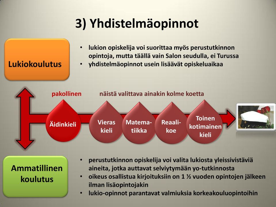 Toinen kotimainen kieli Ammatillinen koulutus perustutkinnon opiskelija voi valita lukiosta yleissivistäviä aineita, jotka auttavat selviytymään