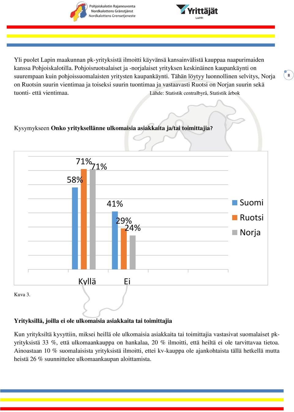 Tähän löytyy luonnollinen selvitys, Norja on Ruotsin suurin vientimaa ja toiseksi suurin tuontimaa ja vastaavasti Ruotsi on Norjan suurin sekä tuonti- että vientimaa.