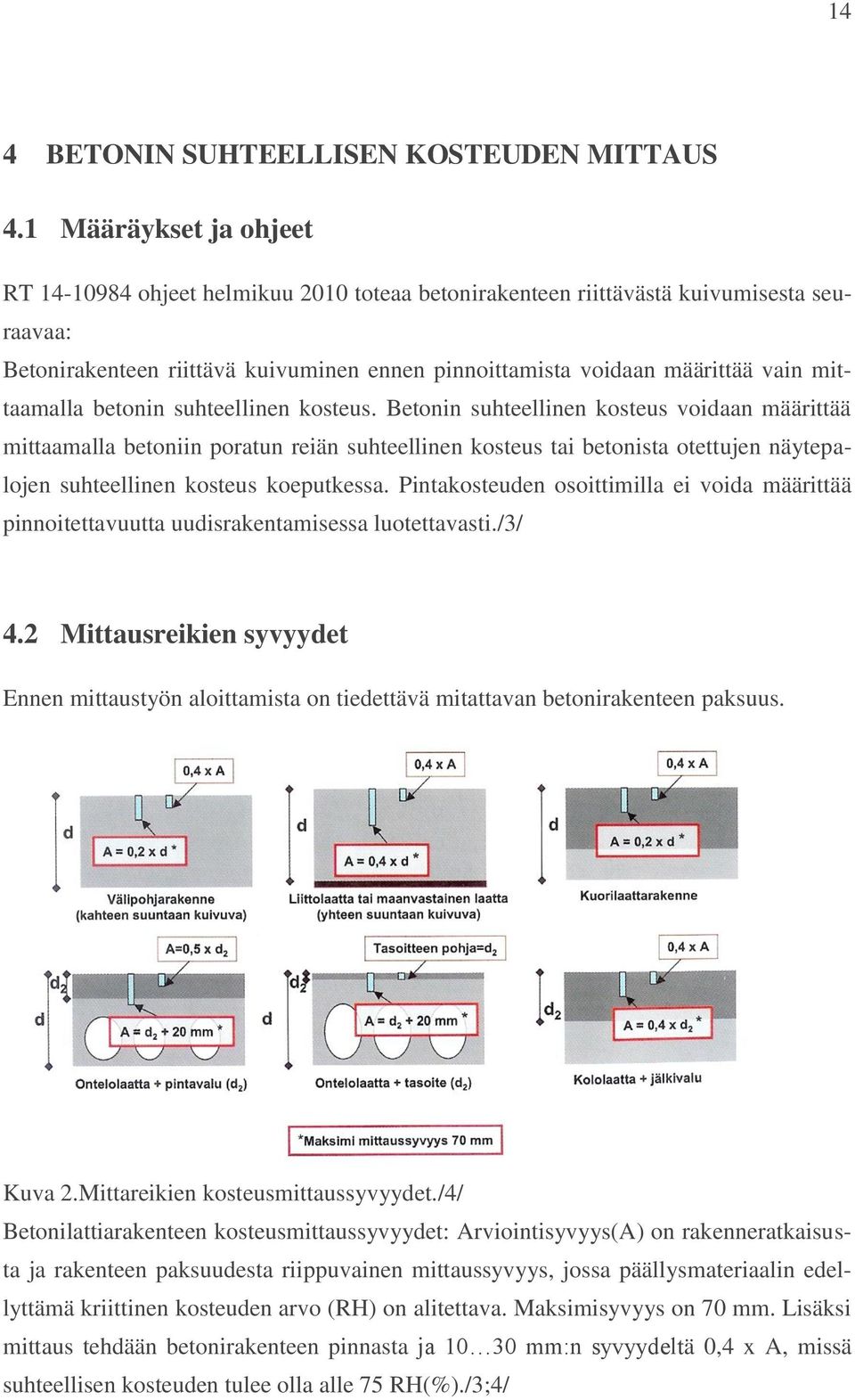 mittaamalla betonin suhteellinen kosteus.