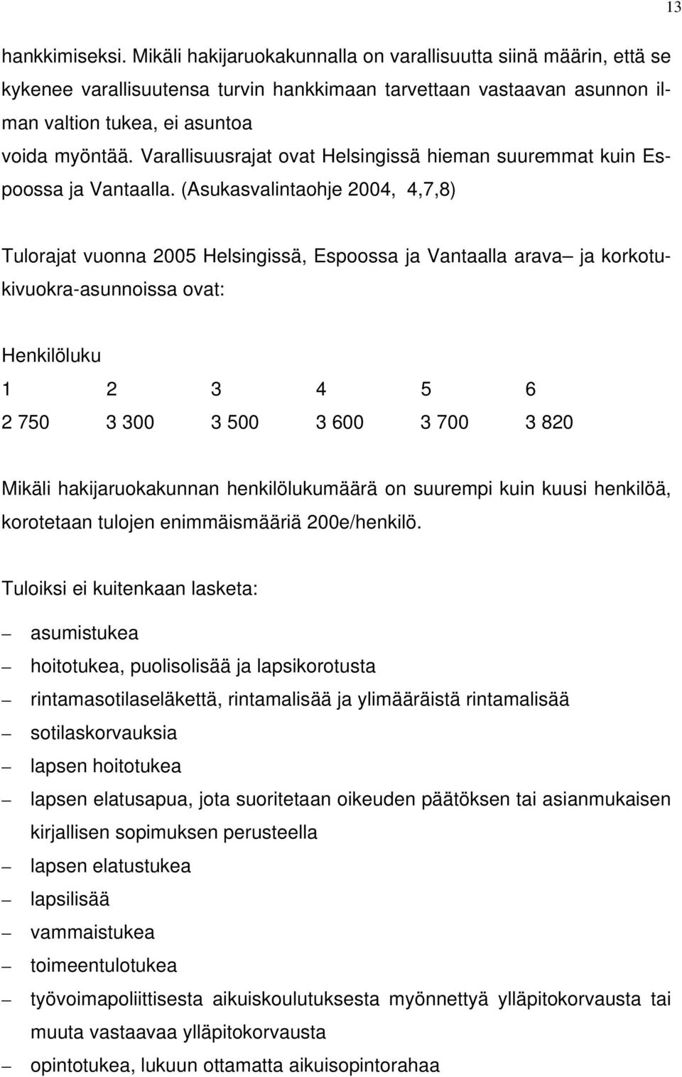 Varallisuusrajat ovat Helsingissä hieman suuremmat kuin Espoossa ja Vantaalla.