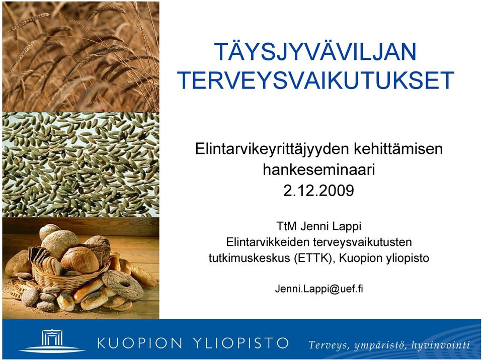 2.12.2009 TtM Jenni Lappi Elintarvikkeiden