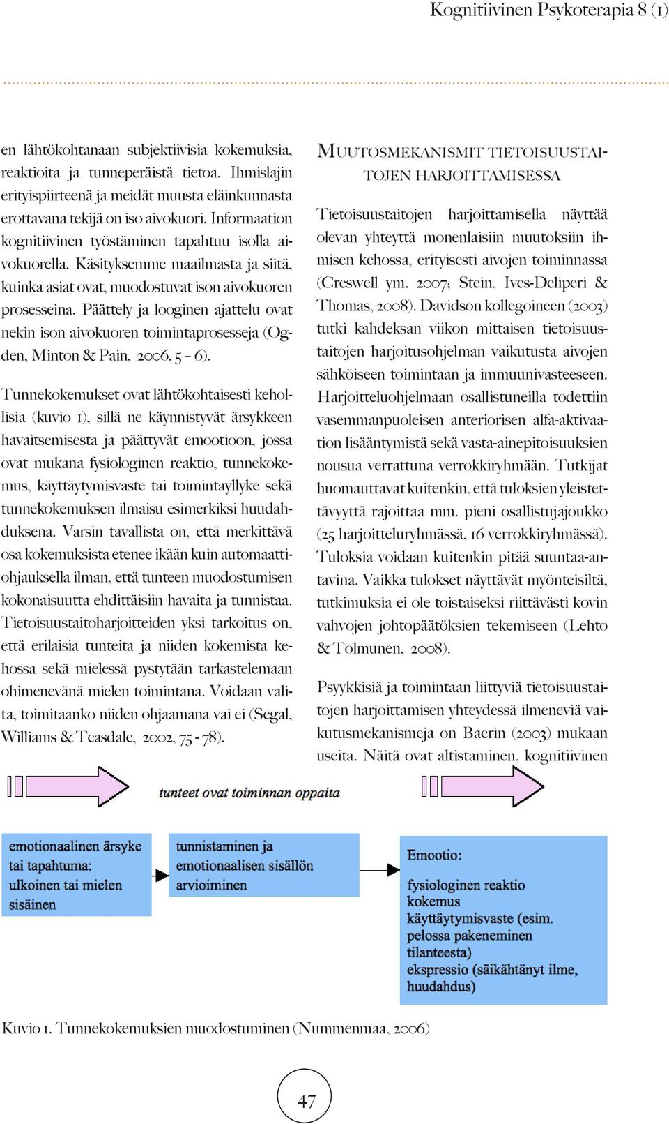 Päättely ja looginen ajattelu ovat nekin ison aivokuoren toimintaprosesseja (Ogden, Minton & Pain, 2006, 5 6).