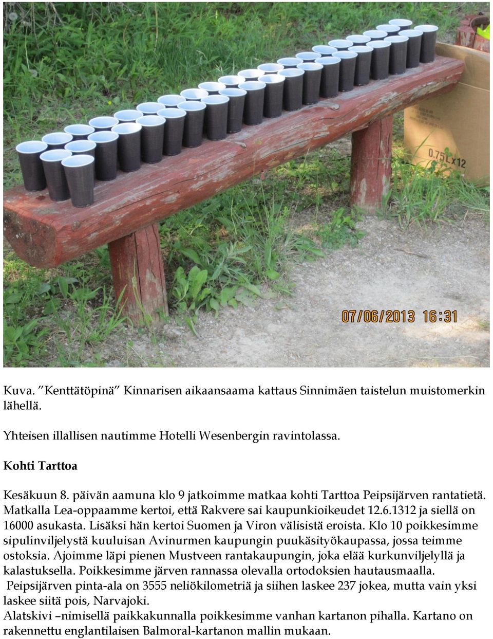 Lisäksi hän kertoi Suomen ja Viron välisistä eroista. Klo 10 poikkesimme sipulinviljelystä kuuluisan Avinurmen kaupungin puukäsityökaupassa, jossa teimme ostoksia.
