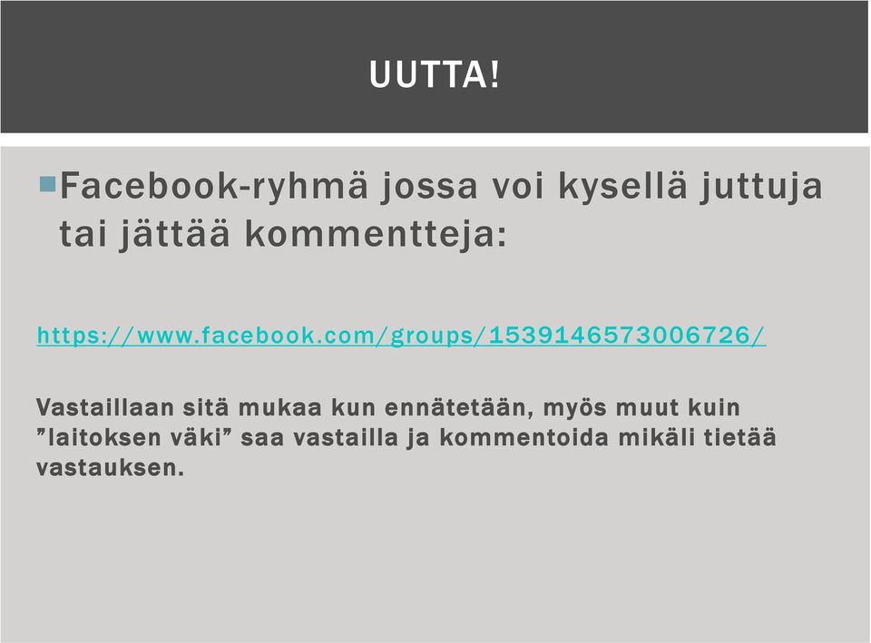 kommentteja: https://www.facebook.