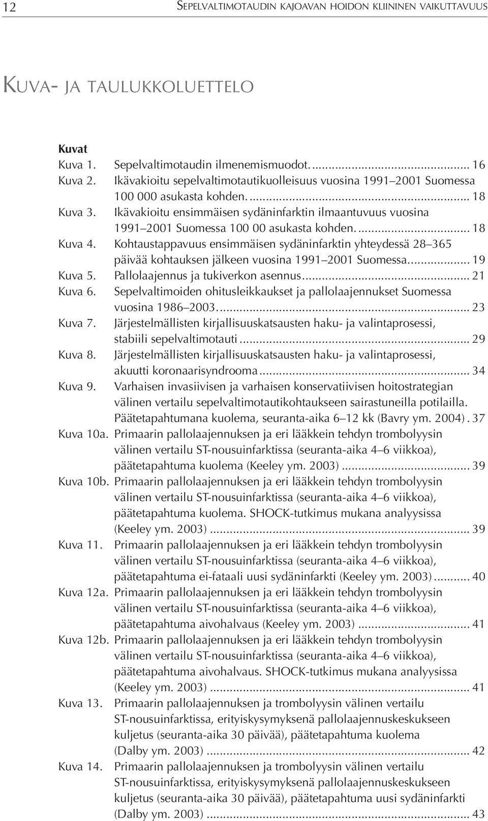 Ikävakioitu ensimmäisen sydäninfarktin ilmaantuvuus vuosina 1991 2001 Suomessa 100 00 asukasta kohden... 18 Kuva 4.