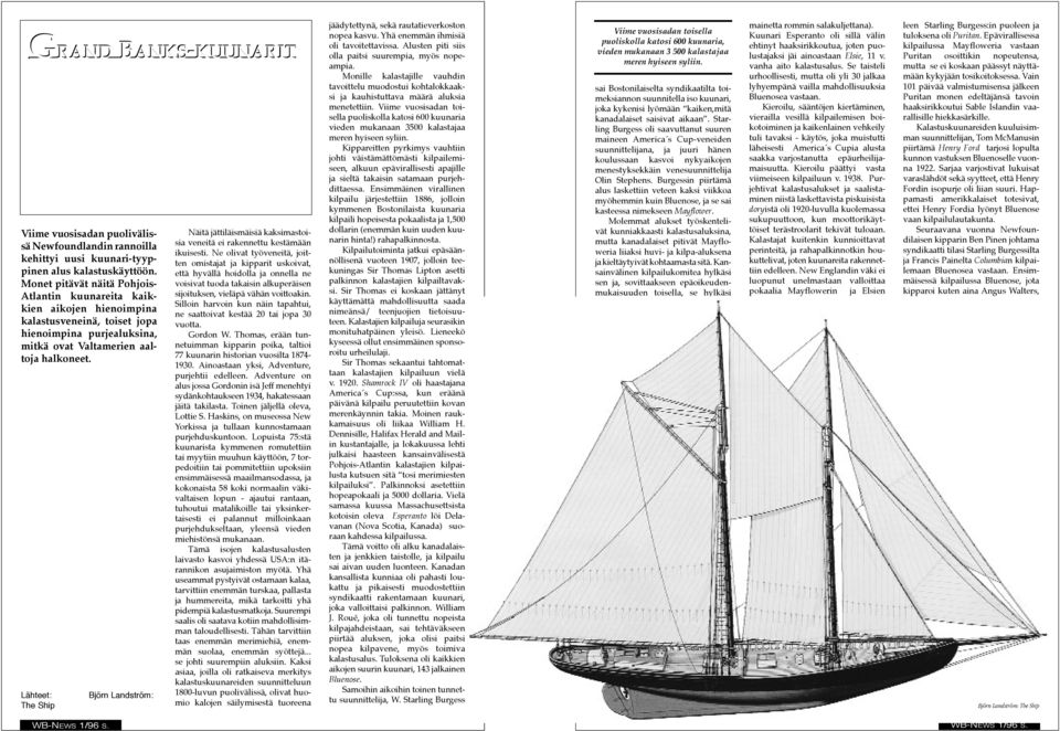 Lähteet: The Ship Björn Landström: Näitä jättiläismäisiä kaksimastoisia veneitä ei rakennettu kestämään ikuisesti.