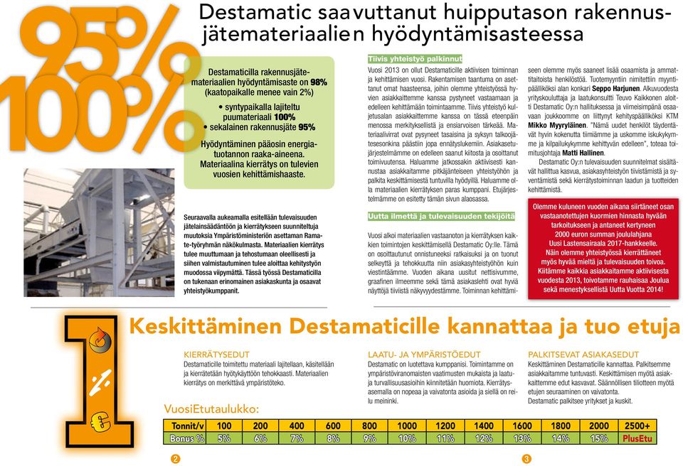 Seuraavalla aukeamalla esitellään tulevaisuuden jätelainsäädäntöön ja kierrätykseen suunniteltuja muutoksia Ympäristöministeriön asettaman Ramate-työryhmän näkökulmasta.