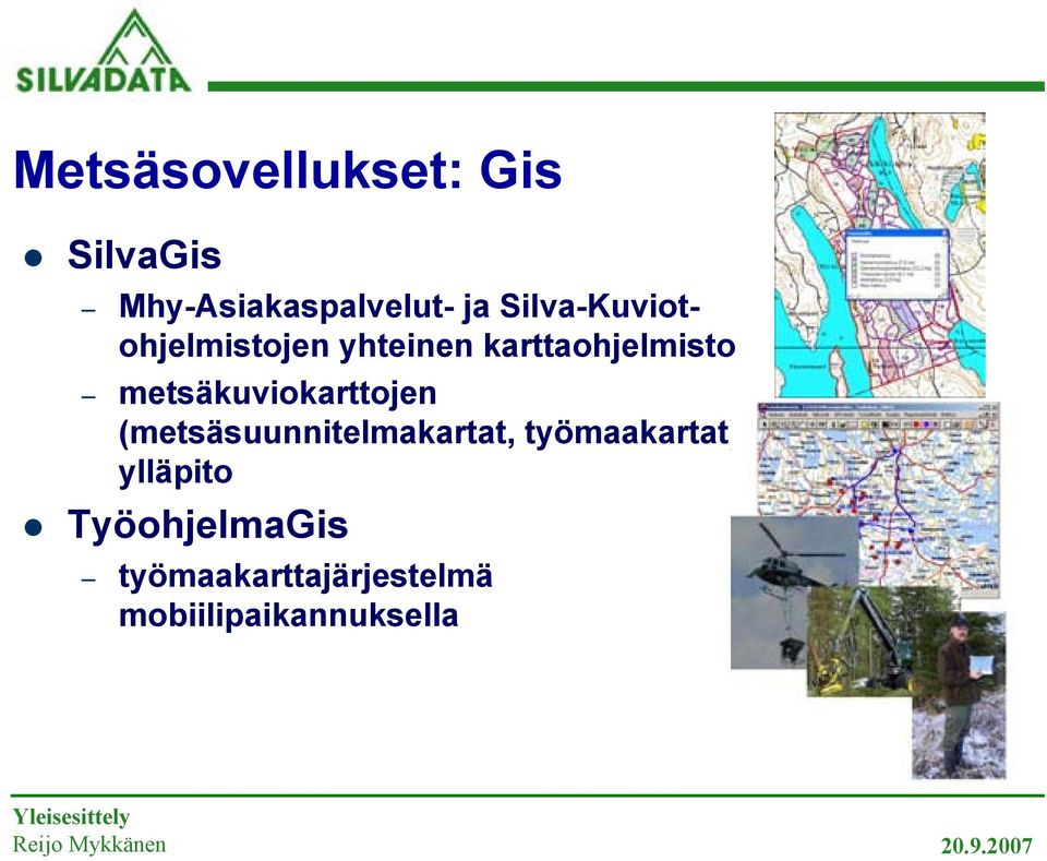 metsäkuviokarttojen (metsäsuunnitelmakartat, työmaakartat)