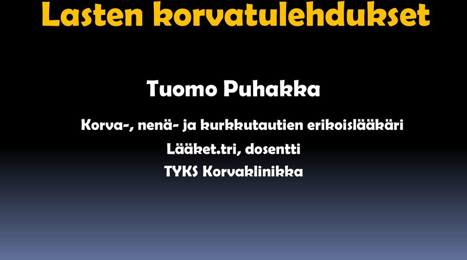 kurkkutautien erikoislääkäri