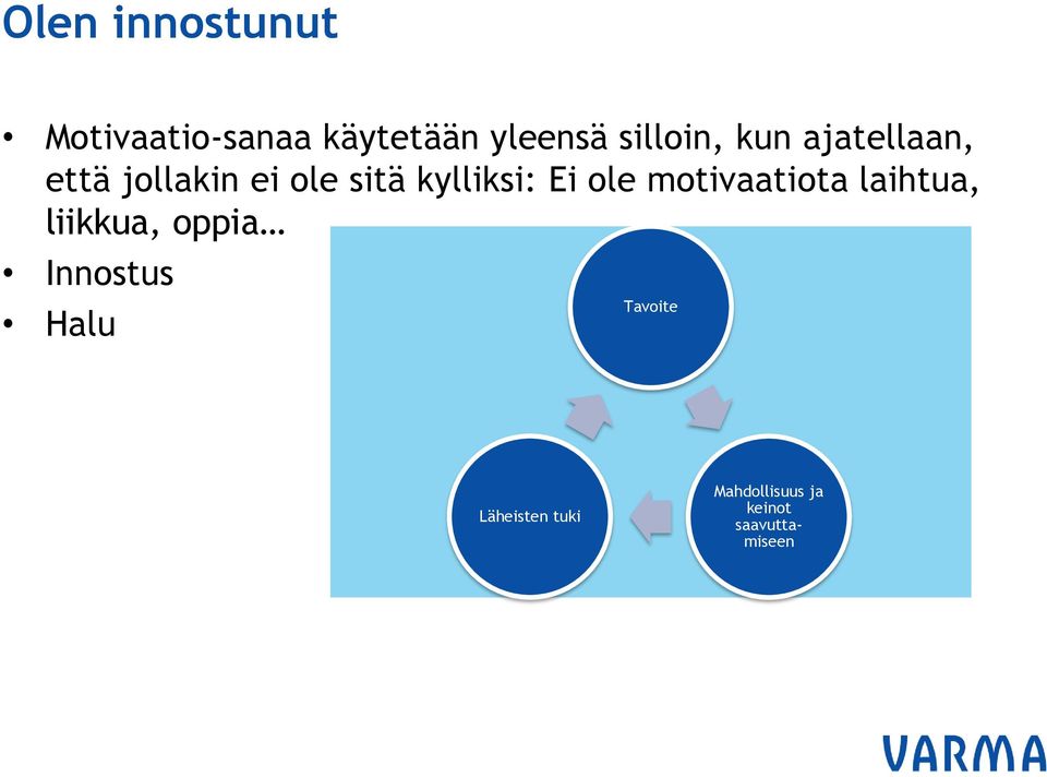 kylliksi: Ei ole motivaatiota laihtua, liikkua, oppia