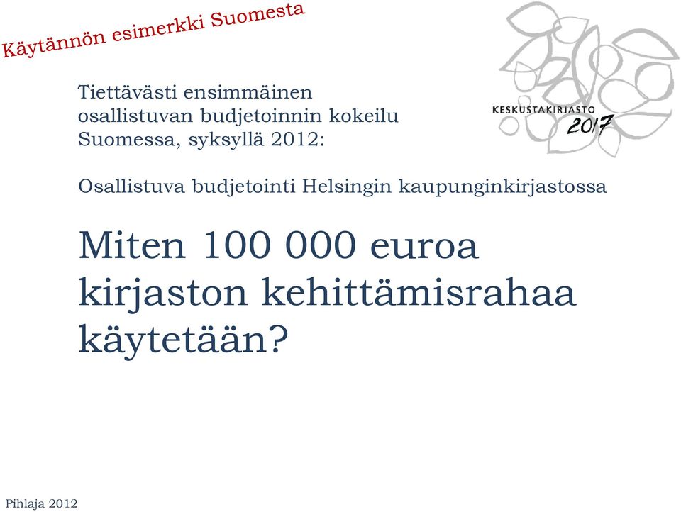 Osallistuva budjetointi Helsingin