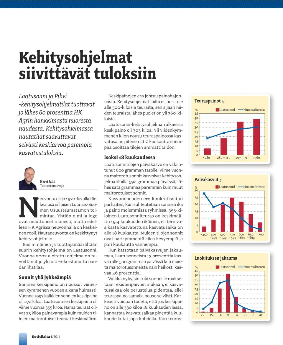 Harri Jalli Tuotantoneuvoja Neuvonta oli jo 1970-luvulla tärkeä osa silloisen Lounais-Suomen Osuusteurastamon toimintaa.