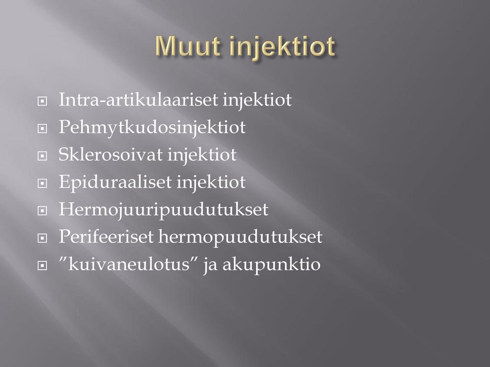 Epiduraaliset injektiot