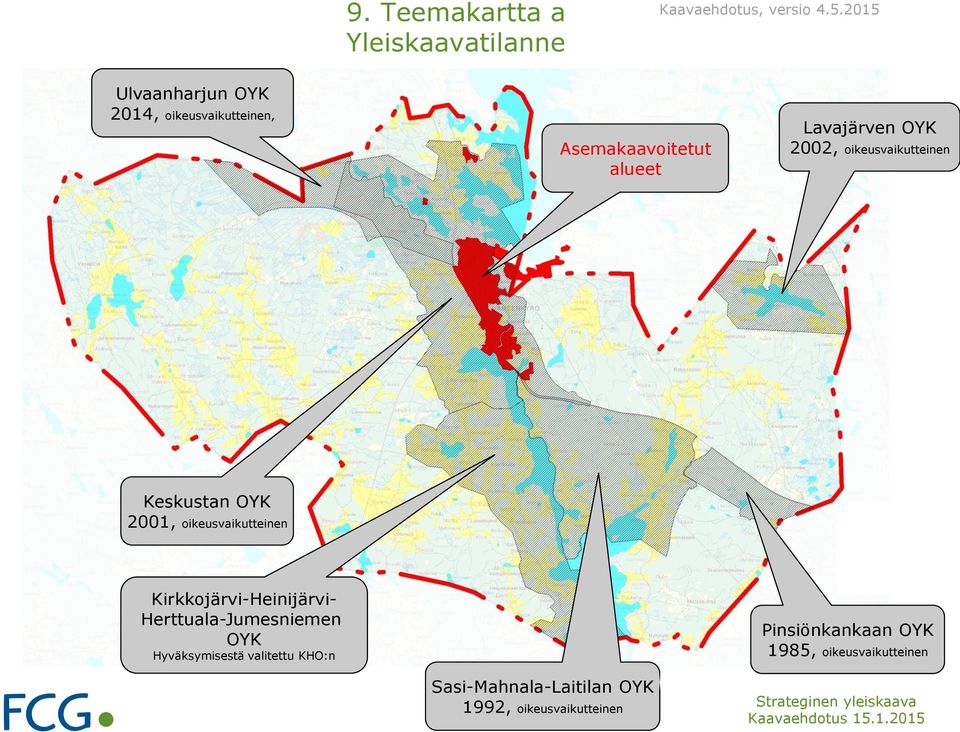 Kirkkojärvi-Heinijärvi- Herttuala-Jumesniemen OYK Hyväksymisestä valitettu KHO:n