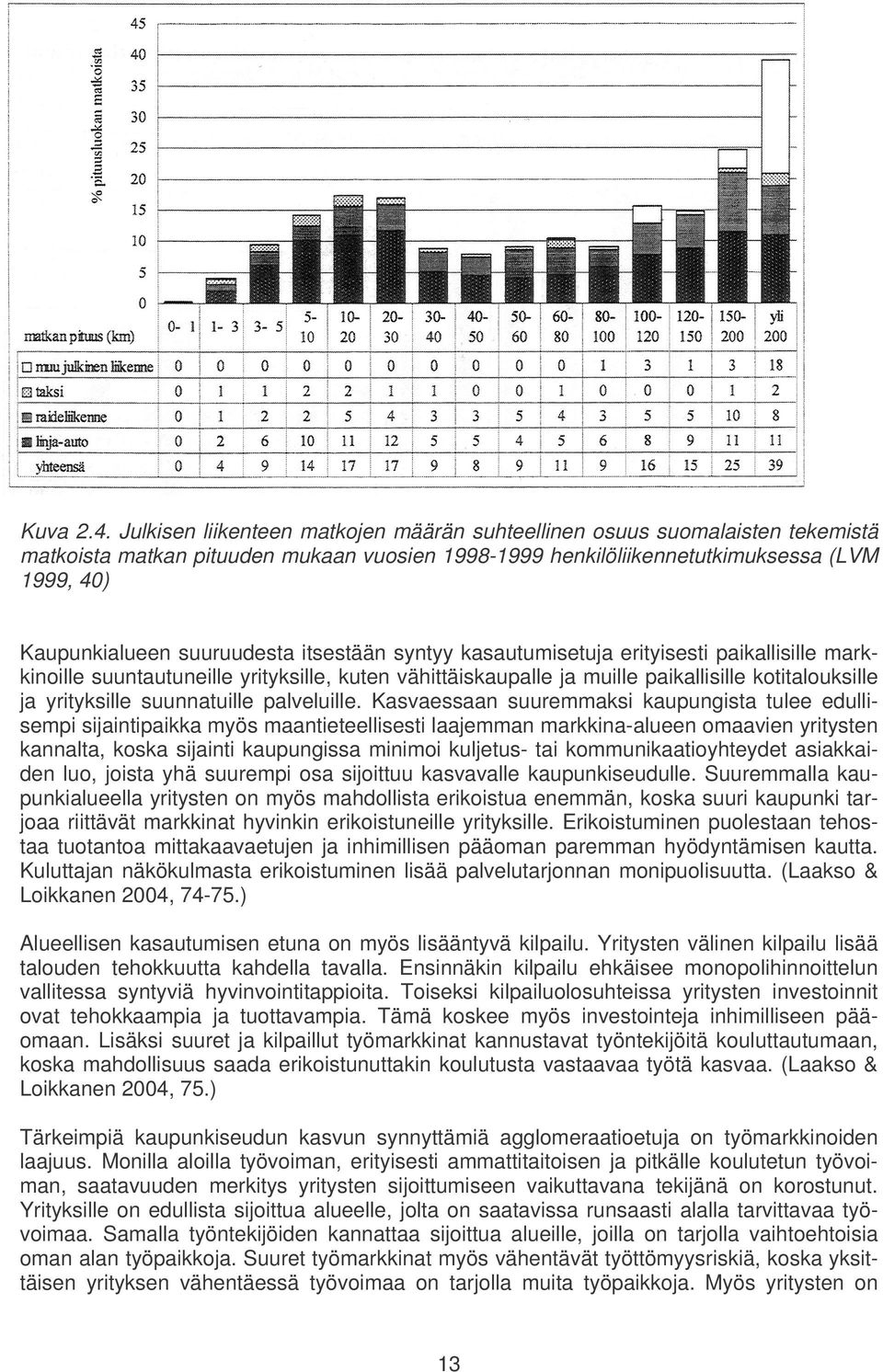 itsestään syntyy kasautumisetuja erityisesti paikallisille markkinoille suuntautuneille yrityksille, kuten vähittäiskaupalle ja muille paikallisille kotitalouksille ja yrityksille suunnatuille