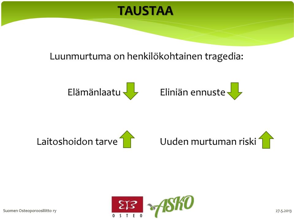 Elämänlaatu Eliniän ennuste