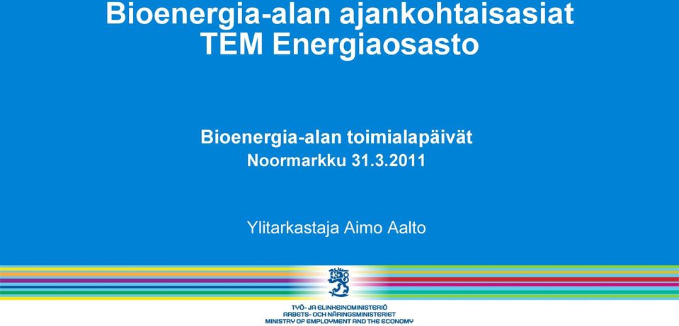 Energiaosasto  toimialapäivät