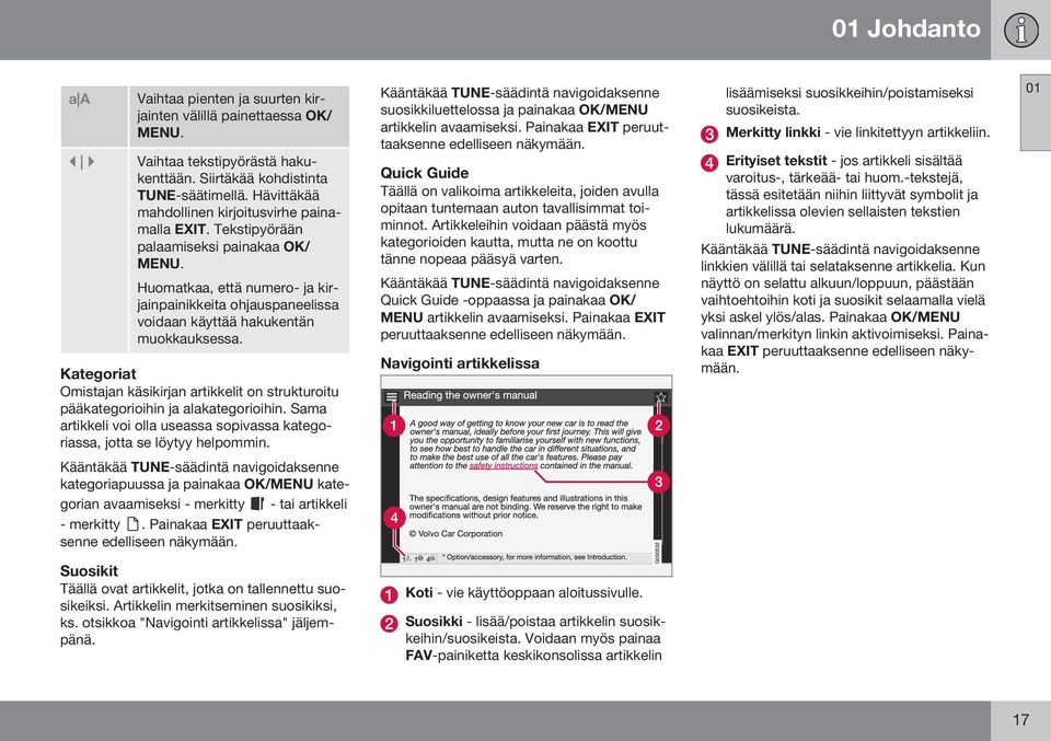 Huomatkaa, että numero- ja kirjainpainikkeita ohjauspaneelissa voidaan käyttää hakukentän muokkauksessa.
