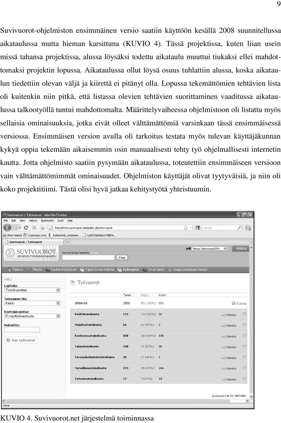 Aikataulussa ollut löysä osuus tuhlattiin alussa, koska aikataulun tiedettiin olevan väljä ja kiirettä ei pitänyt olla.