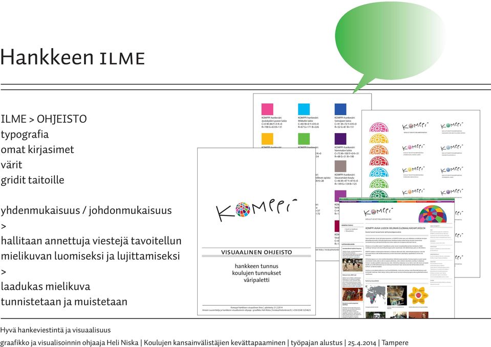 värit gridit taitoille Jyväskylän Lyseon lukio C=0 M=86 Y=5 K=0 R=198 G=63 B=131 Kirkonkulman koulu C=0 M=86 Y=5 K=0 R=233 G=185 B=12 Kronoby Gymnasium och Högstadium C=0 M=66 Y=90 K=0 R=208 G=113