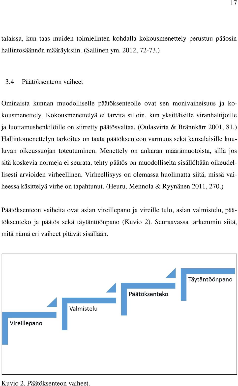 Kokousmenettelyä ei tarvita silloin, kun yksittäisille viranhaltijoille ja luottamushenkilöille on siirretty päätösvaltaa. (Oulasvirta & Brännkärr 2001, 81.