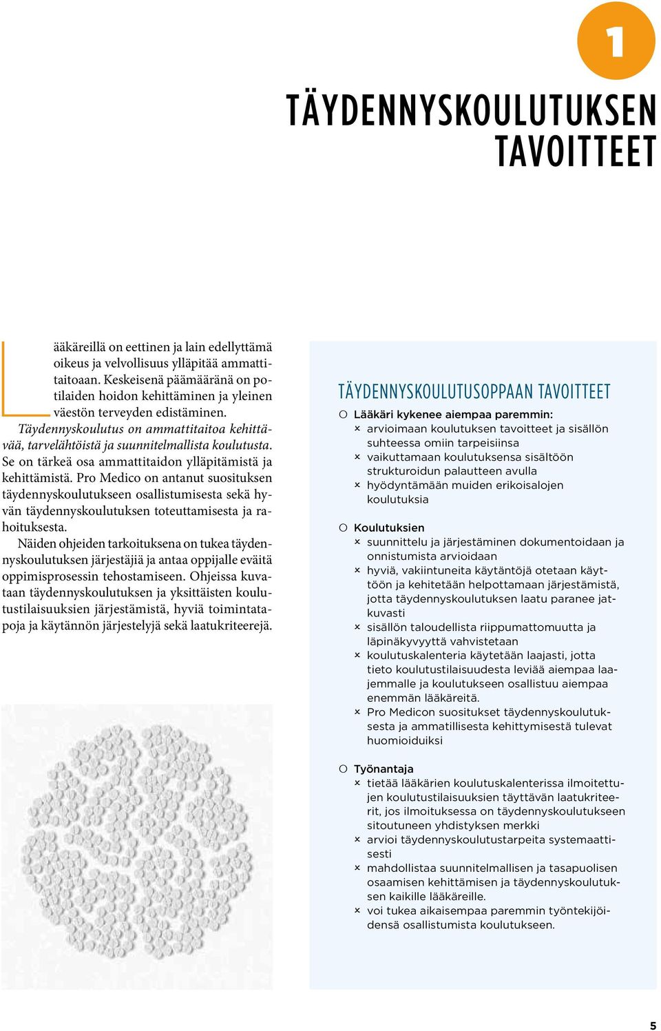 Se on tärkeä osa ammattitaidon ylläpitämistä ja kehittämistä. Pro Medico on antanut suosituksen täydennyskoulutukseen osallistumisesta sekä hyvän täydennyskoulutuksen toteuttamisesta ja rahoituksesta.