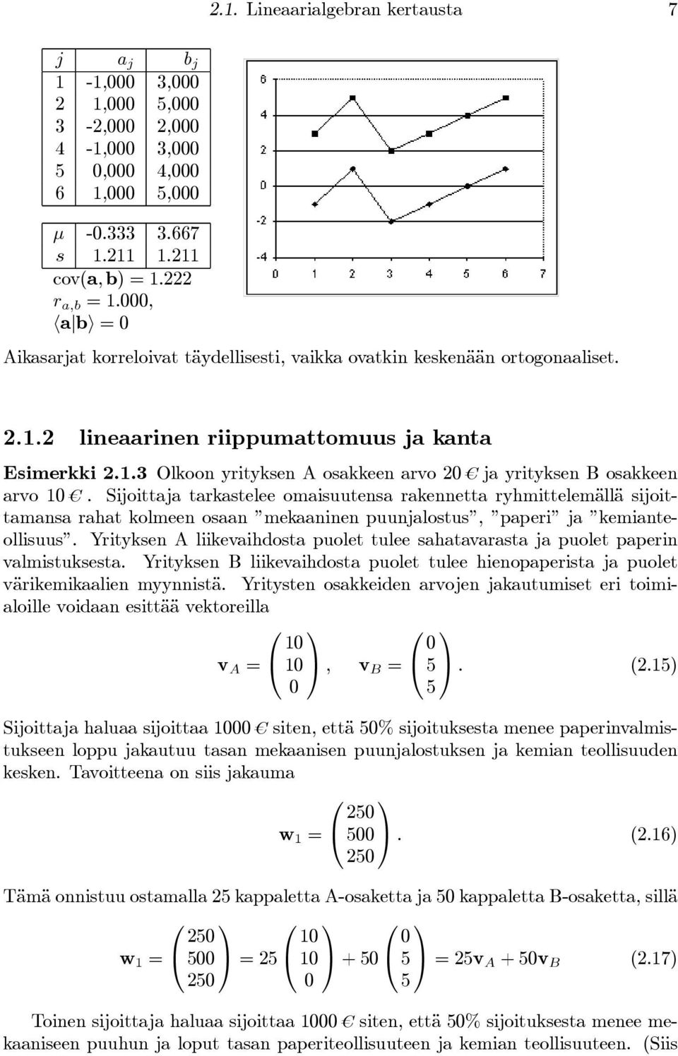 Sijoittaja tarkastelee omaisuutensa rakennetta ryhmittelemällä sijoittamansa rahat kolmeen osaan mekaaninen puunjalostus, paperi ja kemianteollisuus.