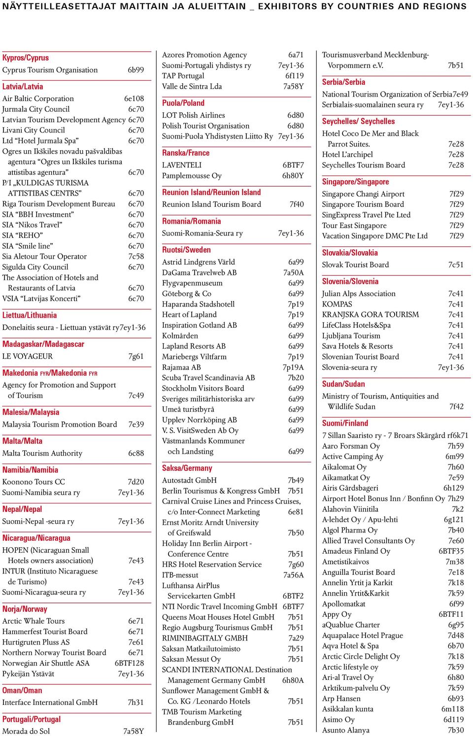 SIA Smile line Sia Aletour Tour Operator 7c58 Sigulda City Council The Association of Hotels and Restaurants of Latvia VSIA Latvijas Koncerti Liettua/Lithuania Donelaitis seura - Liettuan ystävät ry