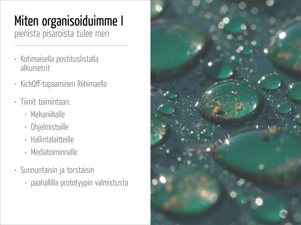 toimintaan: Mekaniikalle Ohjelmistoille Hallintalaitteille