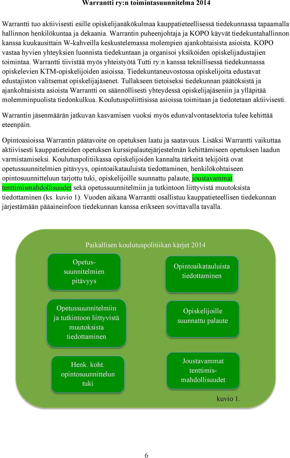 KOPO vastaa hyvien yhteyksien luonnista tiedekuntaan ja organisoi yksiköiden opiskelijadustajien toimintaa.