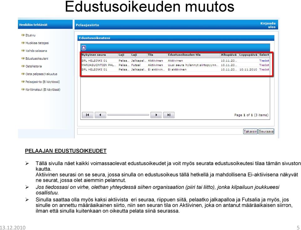 Jos tiedossasi on virhe, olethan yhteydessä siihen organisaation (piiri tai liitto), jonka kilpailuun joukkueesi osallistuu.