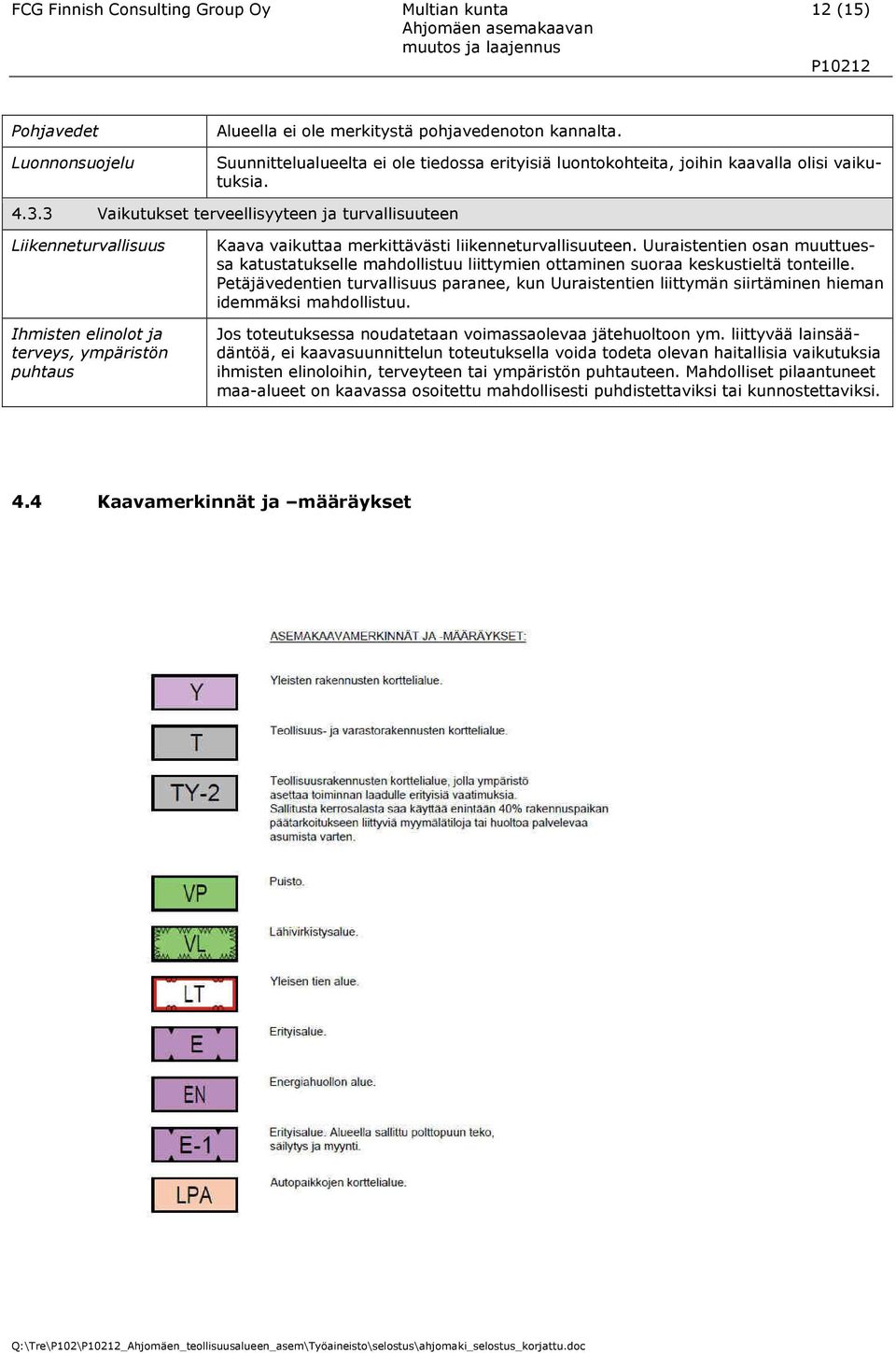 3 Vaikutukset terveellisyyteen ja turvallisuuteen Liikenneturvallisuus Ihmisten elinolot ja terveys, ympäristön puhtaus Kaava vaikuttaa merkittävästi liikenneturvallisuuteen.