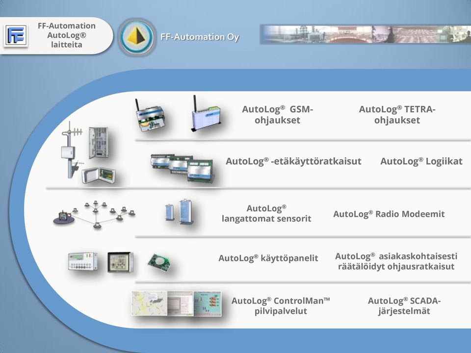 langattomat sensorit AutoLog Radio Modeemit AutoLog käyttöpanelit AutoLog