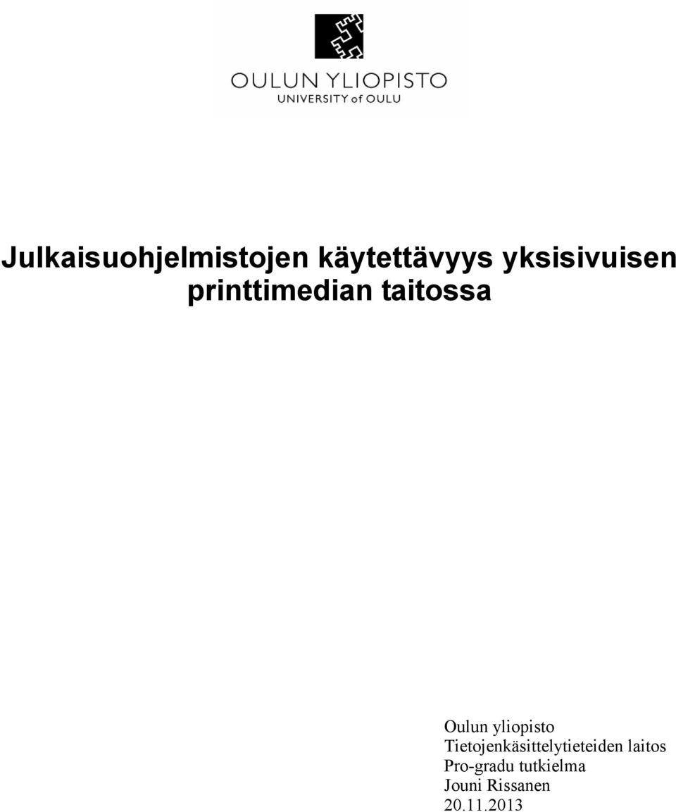 yliopisto Tietojenkäsittelytieteiden