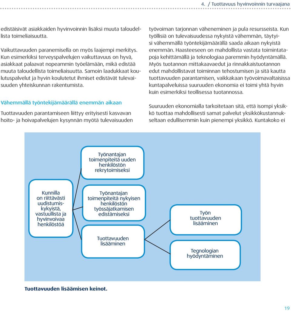 Samoin laadukkaat koulutuspalvelut ja hyvin koulutetut ihmiset edistävät tulevaisuuden yhteiskunnan rakentumista.